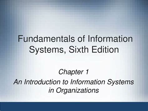 Full Download Fundamentals Of Information Systems Sixth Edition Chapter 3 