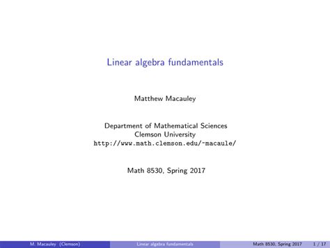 Read Online Fundamentals Of Linear Algebra 