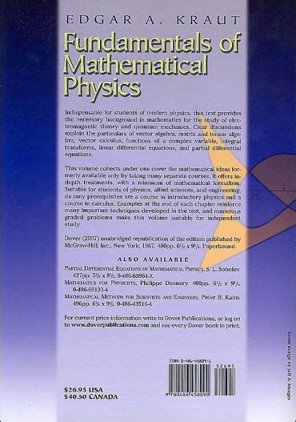 Download Fundamentals Of Mathematical Physics Edgar A Kraut 