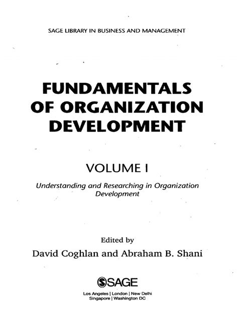 Download Fundamentals Of Organization Development 