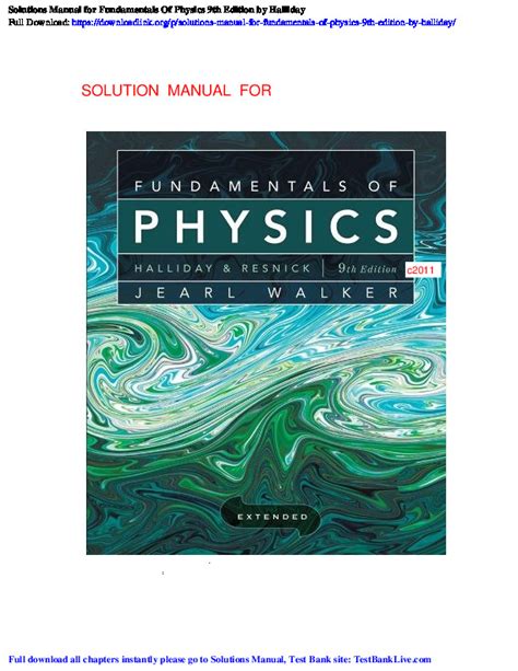 Read Online Fundamentals Of Physics 9Th Edition Solutions Manual Download 