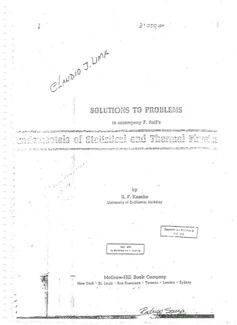 Read Fundamentals Of Statistical And Thermal Physics Solutions Manual Pdf 