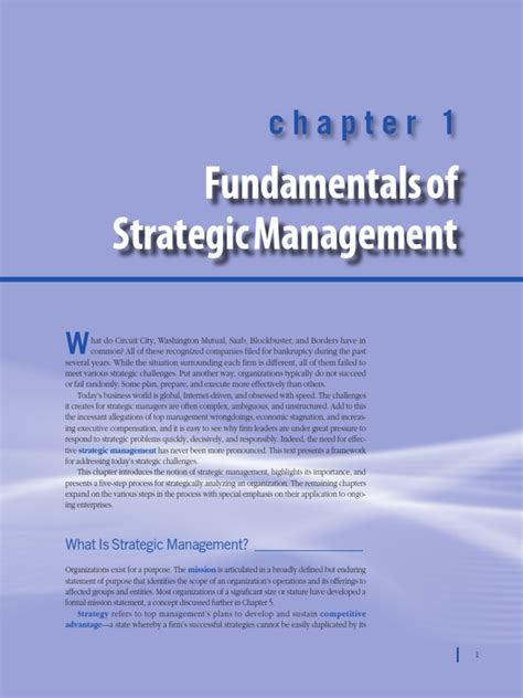 Download Fundamentals Of Strategic Management 