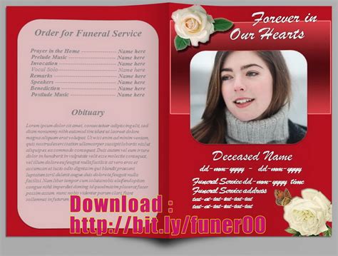 funeral program biography