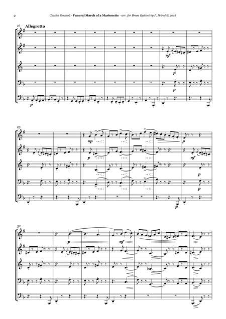 Full Download Funeral March Of A Marionette For Brass Quintet Score Parts 
