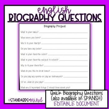 funny biography questions to ask
