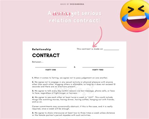 Funny Boyfriend Contract