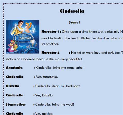 Funny Cinderella Play Script