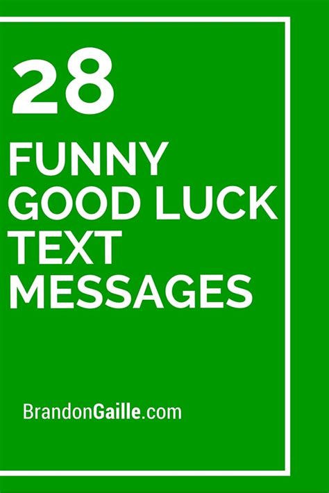 funny good luck messages