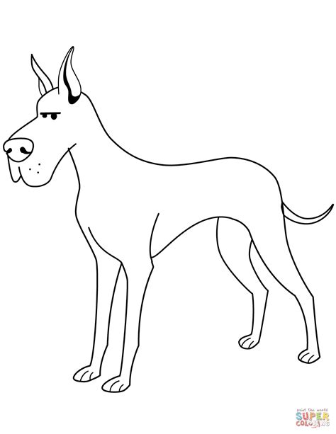 Funny Great Dane Coloring Page Free Printable Coloring Great Dane Coloring Pages - Great Dane Coloring Pages