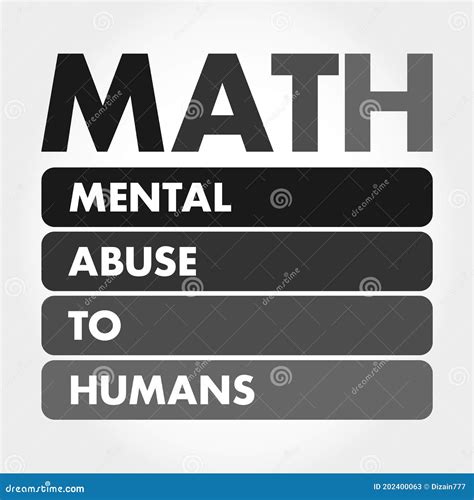 Funny Math Acronym Mental Abuse To Humans T Math Acronyms - Math Acronyms