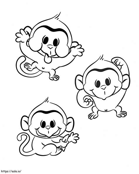 Funny Monkeys Coloring Game Coolbestgames Com Monkey Pictures To Color - Monkey Pictures To Color
