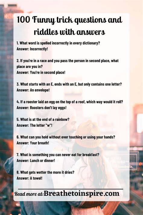 Funny Trick Questions