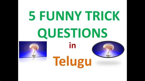 Read Funny Tricky Questions And Answers In Telugu 