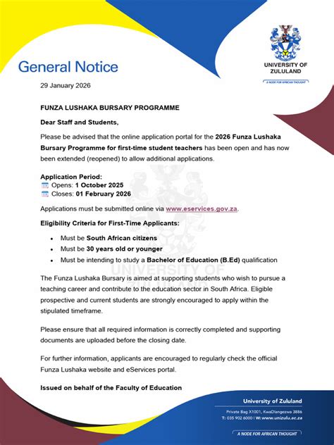 Funza Lushaka Programme 2015 Application Forms