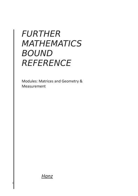 further maths bound reference