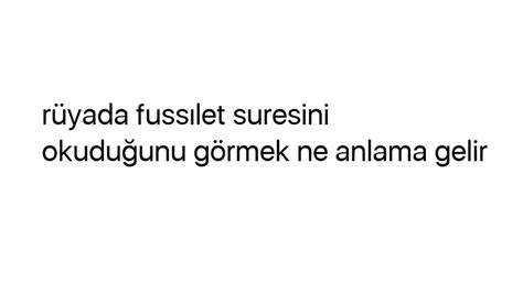 fussilet ne anlama gelir