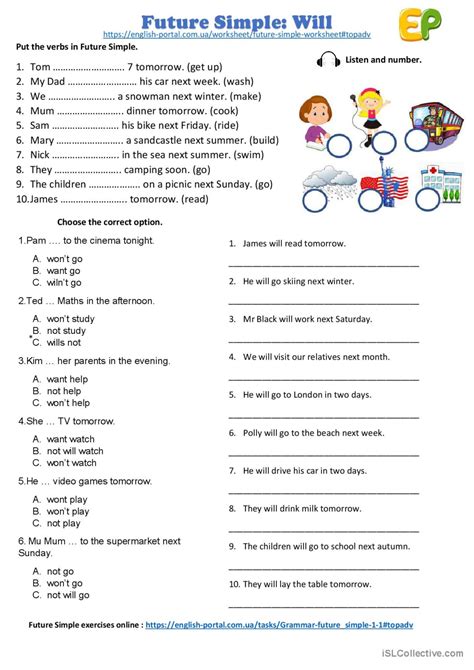 Future Worksheets Printable Exercises Pdf Free Handouts Future Tense Worksheet Fifth Grade - Future Tense Worksheet Fifth Grade