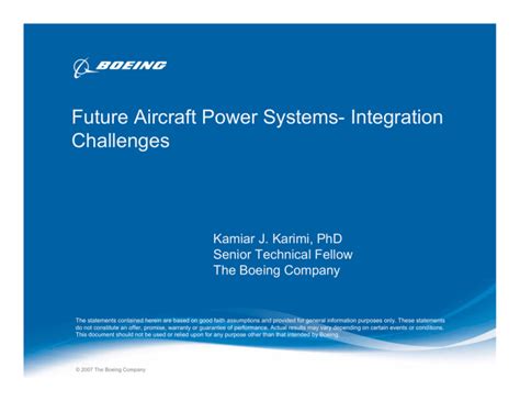 Read Online Future Aircraft Power Systems Integration Challenges 