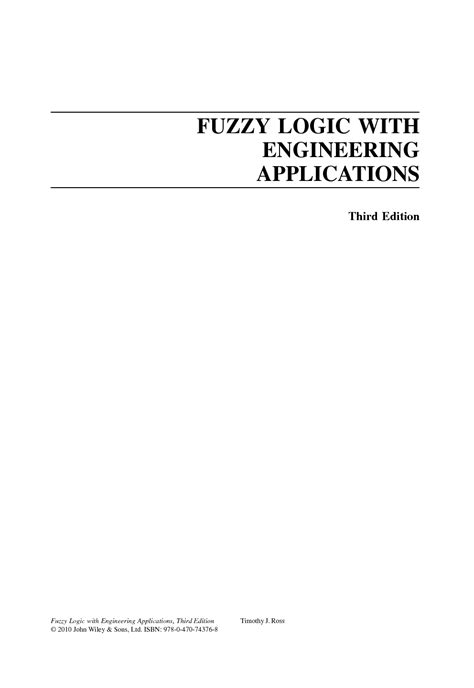 Fuzzy Logic Engineering Applications Solution Manual