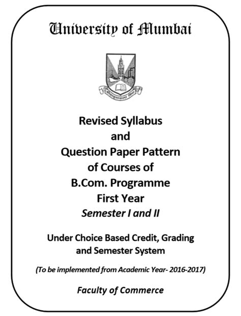 Fybcom All Subects University Of Mumbai
