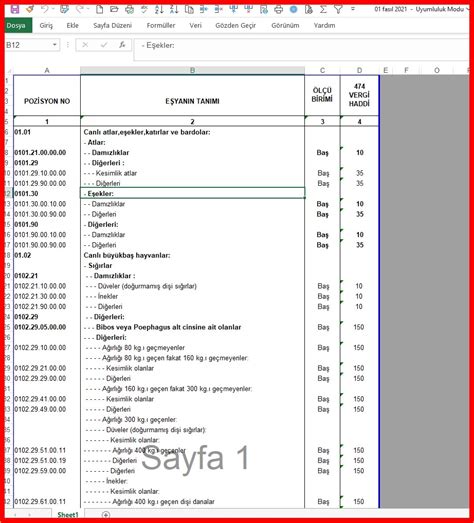 gümrük tarife cetveli 2017