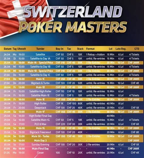 g casino poker schedule qbqs switzerland