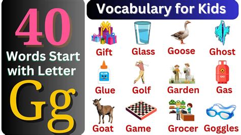 G Words For Kids Fun Way To Improve Kid Words That Start With G - Kid Words That Start With G