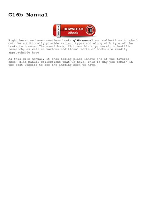 G16b Manual
