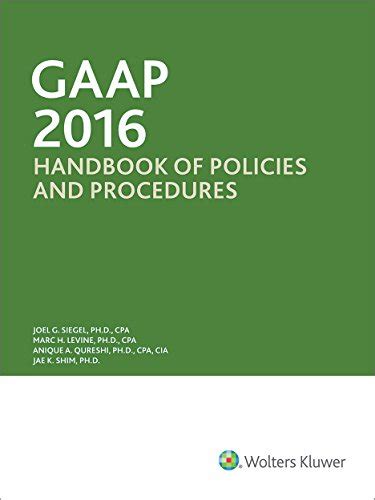 Read Gaap Handbook Of Policies And Procedures 2016 