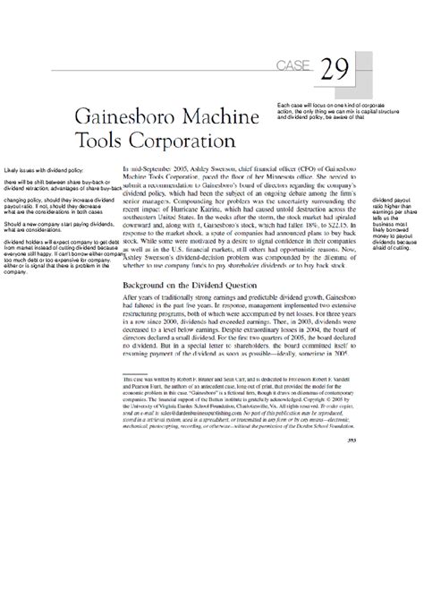 gainesboro case study solution