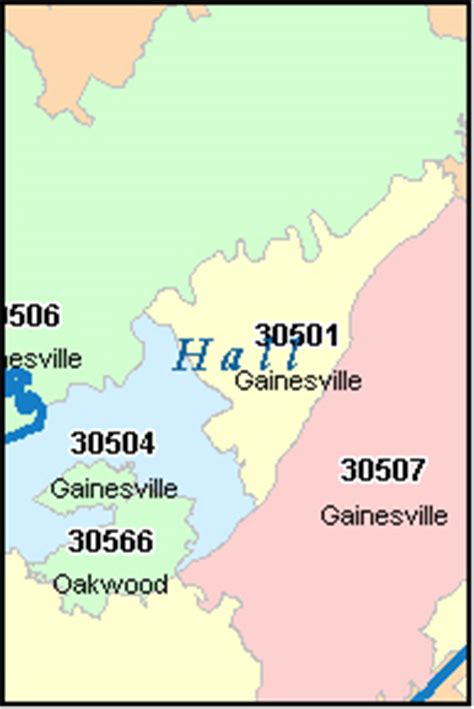 Gainesville Ga Zip Code Map