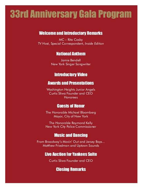 gala program template Google Search Program template, Templates