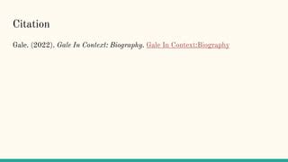 gale biography in text citation