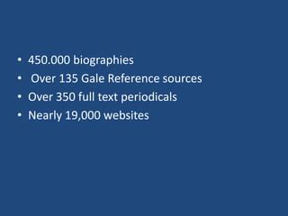 gales biography resource center database normalization example