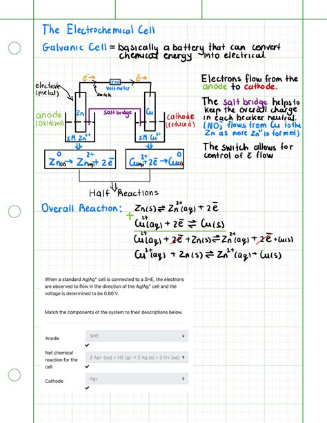 Galvanic Cell Practice Problems