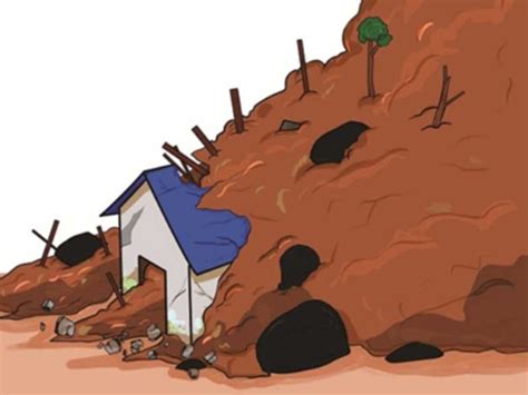 gambar animasi tanah longsor