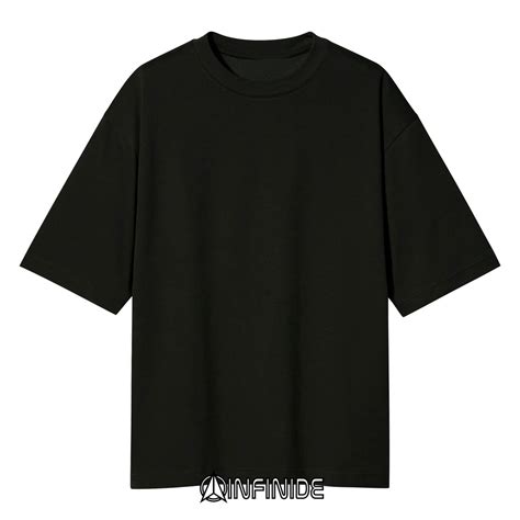 Gambar Baju Hitam Polos  Infinide T Shirt Kaos Polos Big Oversize Hitam - Gambar Baju Hitam Polos