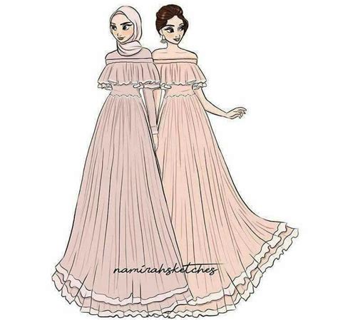Gambar Desain Baju  Desain Baju Muslimah Gaun Pengantin Muslimah Muslimah Gaun - Gambar Desain Baju