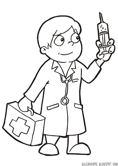 gambar dokter kartun hitam putih