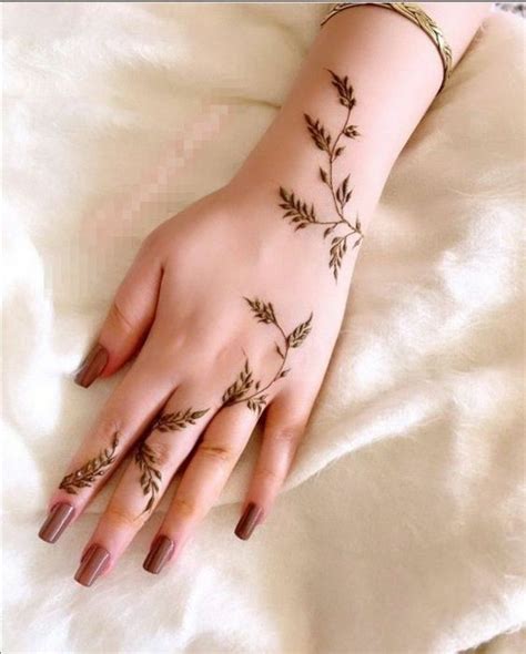 gambar henna simple dan mudah ditiru