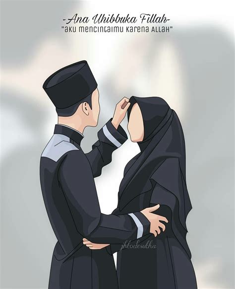 gambar kartun islami pasangan