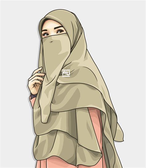 gambar kartun muslimah cantik