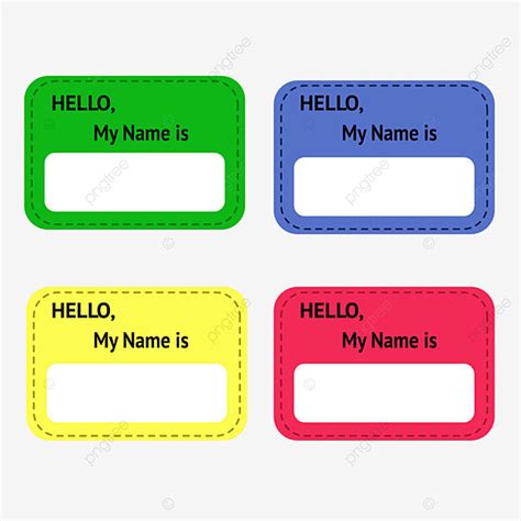 Gambar Label Nama Sederhana Tiga Warna Png Download Nama Warna - Nama Warna