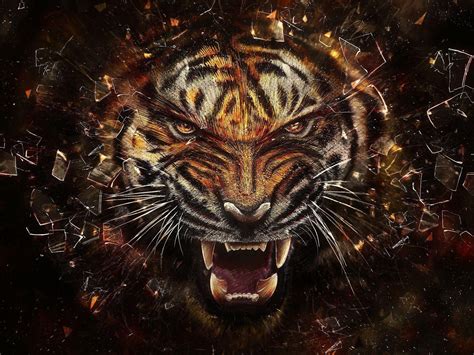 gambar macan 3d
