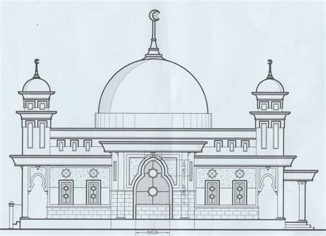 gambar masjid 3d pensil