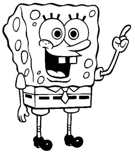 gambar spongebob hitam putih