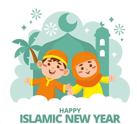 gambar tahun baru islam kartun