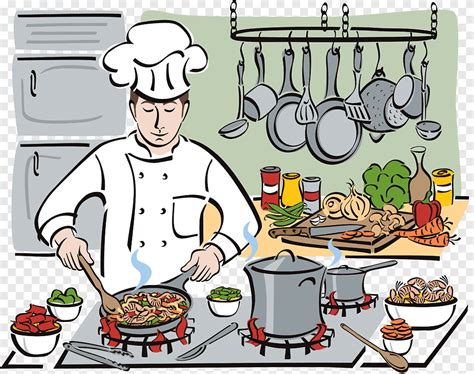 Gambar Tanpa Royalti Cartoon Chef Kitchen Shutterstock Gambar Chef Kartun Lucu - Gambar Chef Kartun Lucu