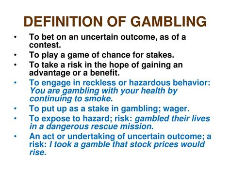 gambling definition
